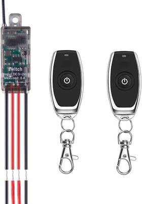 With16 Meskliu 705353692062 Mini Remote Control Switch Dc 5v/12v/24v/ 5a Relay Wireless On/off