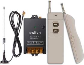 Meskliu 705353834967 12v Wireless Remote Switch Dc12v/24v/48v/72v/40a Relay With 4900ft Long Range Wi