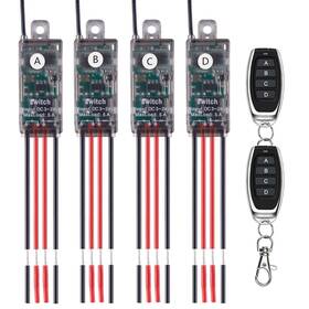 Meskliu 744110028010 12v Mini Remote Control Switch 4 Way 1 Channel Dc 5v/12v/24v/ 5a Relay Wireless
