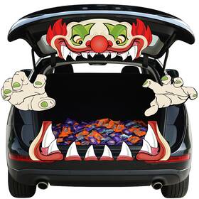 B0fjlwctl2 Partyloud Partylou Halloween Clown Trunk Or Treat Car Decoration Kit Suv Garage Door