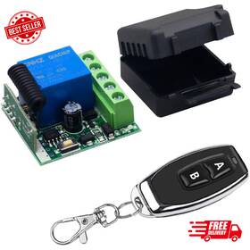 Qiachip 744110150254 433mhz Universal Wireless Remote Control Switch Dc 12v 1ch Relay Receiver Mod