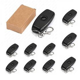 9l-fwza-8u80 Qiachip Black 1button Remote Control 10 Packs For Multicontrol Momentary Toggle Mode Tra