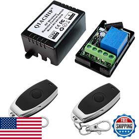 B07td8t5c5 Qiachip Dc 12v 1ch 433mhz Rf Wireless Remote Control Relay Light Switch