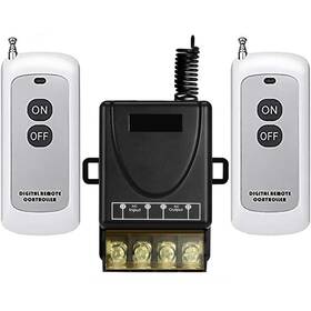 Aub082vd4sh8 Qofowin Wireless Light Switch And Receiver Kit 30a High Power No Wiring 984ft Rf R