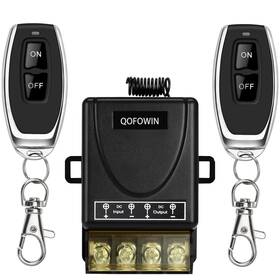 Pc-3249 Qofowin Wireless Remote Switch With 328 Ft Long Range Dc 12v/24v/48v/72v Current Rati