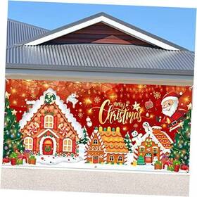 A671p Rumia Christmas Garage Door Banner Decoration Large Merry Gingerbread