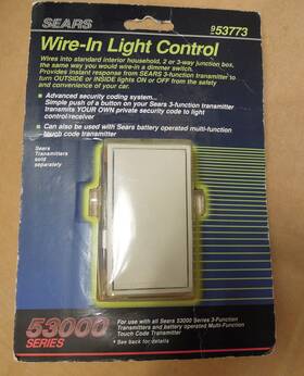 953773 Sears Vintage Plug-in Light Control Switch For 53000 Transmitter