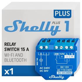 Shelly 800235265529 Plus 1 Ul Wifi And Bluetooth Smart Relay Switch With Dry Contacts Ho