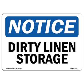 Signmission 709750082280 Osha Notice Sign - Dirty Linen Storage Vinyl Label Decal Protect Your Bus