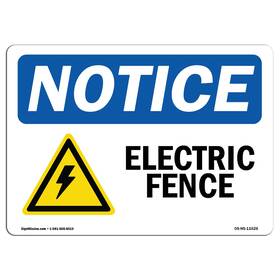 Signmission 709750085144 Osha Notice Sign - Fence With Symbol Vinyl Label Decal Protect Your
