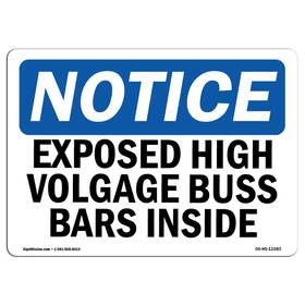 Signmission 709750088299 Osha Notice Sign - Exposed High Voltage Buss Bars Inside Vinyl Label Decal