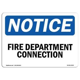 Signmission 709750089661 Osha Notice Sign - Fire Department Connection Vinyl Label Decal Protect Y