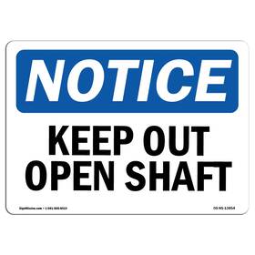 Signmission 709750095952 Osha Notice Sign - Keep Out Open Shaft Vinyl Label Decal Protect Your Bus