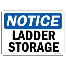 Signmission 709750096393 Osha Notice Sign - Ladder Storage Vinyl Label Decal Protect Your Business