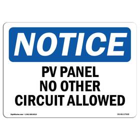 Signmission 709750115063 Osha Notice Sign - Pv Panel No Other Circuits Allowed Vinyl Label Decal P