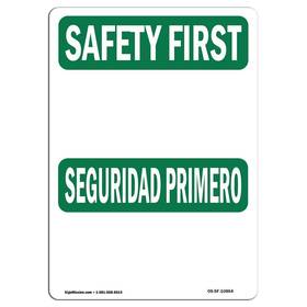Signmission 709750324304 Osha Safety First Sign - Bilingual Aluminum Protect Your Business C