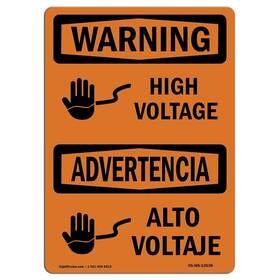 Signmission 709750453158 Osha Waring Sign - High Voltage Aluminum Protect Your Business Cons