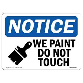 Signmission 709750514156 Osha Notice Sign - Wet Paint Do Not Touch Rigid Plastic Protect Your