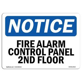 Signmission 709750528405 Osha Notice Sign - Fire Alarm Control Panel 2nd Floor Rigid Plastic