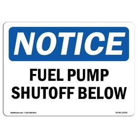 Signmission 709750532167 Osha Notice Sign - Gas Shutoff Up Arrow Rigid Plastic Protect Your