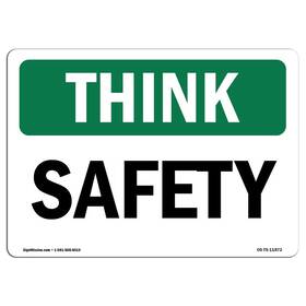 Signmission 713339431130 Osha Think Sign - Safety Aluminum Protect Your Business Constructio
