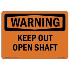 Signmission 713339441139 Osha Waring Sign - Keep Out Open Shaft Aluminum Protect Your Busines