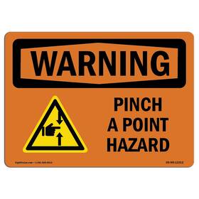 Signmission 713339442020 Osha Waring Sign - Pinch Point Hazard With Symbol Aluminum Protect Y