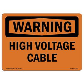 Signmission 713339448695 Osha Waring Sign - High Voltage Cable Aluminum Protect Your Business