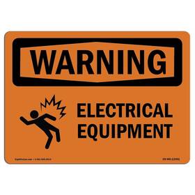 Signmission 713339455839 Osha Waring Sign - Electrical Equipment With Symbol Aluminum Protect
