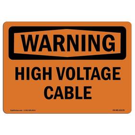 Signmission 713339456706 Osha Waring Sign - High Voltage Cable Aluminum Protect Your Business