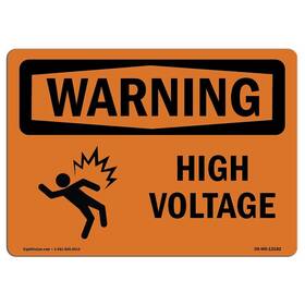 Signmission 713339456744 Osha Waring Sign - High Voltage With Symbol Aluminum Protect Your Bu