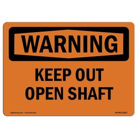 Signmission 713339481180 Osha Waring Sign - Keep Out Open Shaft Vinyl Label Decal Protect Your Bus
