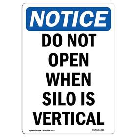 Signmission 742042041299 Osha Notice Sign - Do Not Open When Silo Is Vertical Aluminum Protec