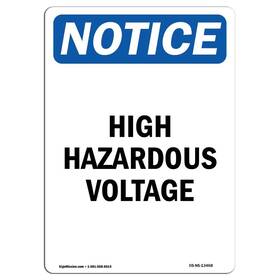 Signmission 742042041619 Osha Notice Sign - High Hazardous Voltage Aluminum Protect Your Busi