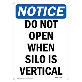 Signmission 742042074983 Osha Notice Sign - Do Not Open When Silo Is Vertical Rigid Plastic P