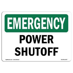 Signmission 755874506027 Osha Sign - Power Shutoff Aluminum Protect Your Business Constructi