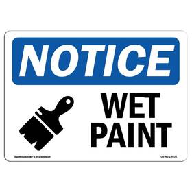 Signmission 755874521280 Osha Notice Sign - Wet Paint Aluminum Protect Your Business Constru