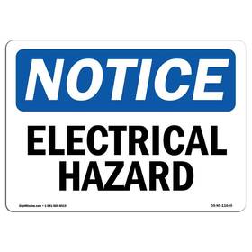 Signmission 755874529927 Osha Notice Sign - Electrical Hazard Aluminum Protect Your Business