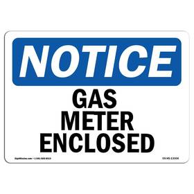 Signmission 755874536505 Osha Notice Sign - Gas Meter Enclosed Aluminum Protect Your Business
