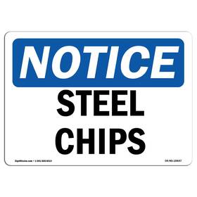 Signmission 755874564911 Osha Notice Sign - Steel Chips Aluminum Protect Your Business Const
