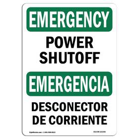 Signmission 755874620747 Osha Sign - Power Shutoff Rigid Plastic Protect Your Business Const