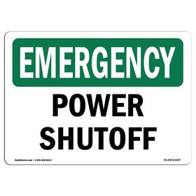 Signmission 755874620877 Osha Sign - Power Shutoff Rigid Plastic Protect Your Business Const