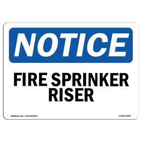 Signmission 755874635963 Osha Notice Sign - Fire Sprinkler Riser Aluminum Protect Your Busine