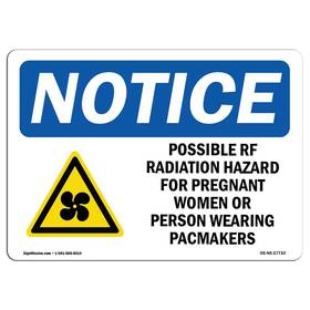 Signmission 755874658788 Osha Notice Sign - Possible Rf Radiation Hazard Aluminum Protect You