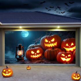 B0fkn4m1m8 Ttchang Halloween Garage Door Cover Decorations Outdoor 16x7ft Large Banner