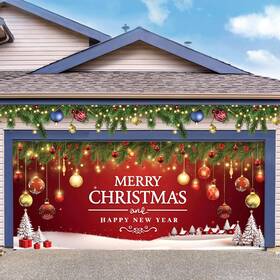 B0fpm5j5cr Ttchang Large Christmas Garage Door Cover Banner Backdrop Decor For Holiday