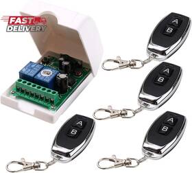 Dc12-48v Uhppote 705353487255 Ac/dc12-48v 2-channel 433mhz Rf Wireless Remote Control Switch With 4 Tr