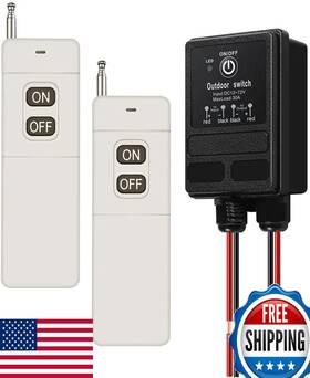 B09q1651k5 Woodguilin Wireless Remote Switch 4900ft Long Range Dc 12-72v 30a Waterproof