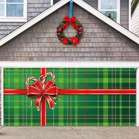 B0ddn97wlq Wovweave 7x16 Ft Christmas Garage Door Cover Winter Xmas Outdoor Decor Banner