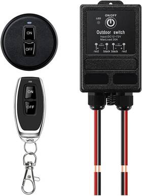 Zhofonet 705353859908 12v Remote Control Relay Switch Dc 12v-72v Wireless 328ft Long Range Wa
